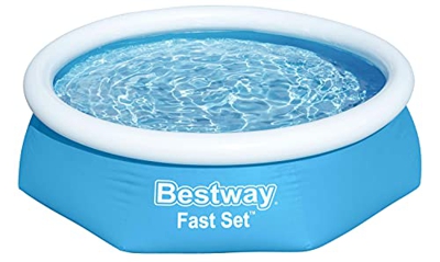 Bestway Fast Set - Piscina sin bomba (244 x 61 cm, redonda), color azul