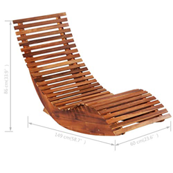 Sillón Reclinable para Exteriores, Tumbona con Acabado de Aceite Ligero para Balcón para Jardín características