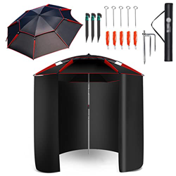 LIGUOYI Sombrillas Playa Sombrilla para Exterior 220cm/240cm/260cm Sombrilla Parasol para Jardín con Mecanismo De Inclinación Sombreado 100% Portátil  en oferta