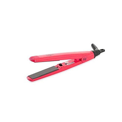 Sculpby Mini Chroma - Plancha de Pelo con Placas Cerámicas, Plancha de Viaje, Alisador de Cabello Pequeño, Temperatura 200ºC, Color Rosa
