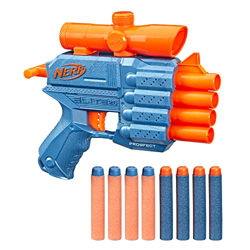 Nerf Lanzador Elite 2.0 Prospect QS-4 - 8 Dardos Elite Oficiales - Mira telescópica Fija - Lanza 4 Dardos en oferta