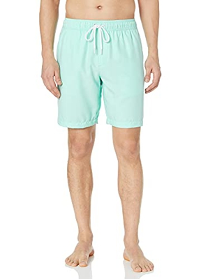 Amazon Essentials Bañador de 9"de secado rápido fashion-swim-trunks, Mint, US XL (EU XL - XXL)