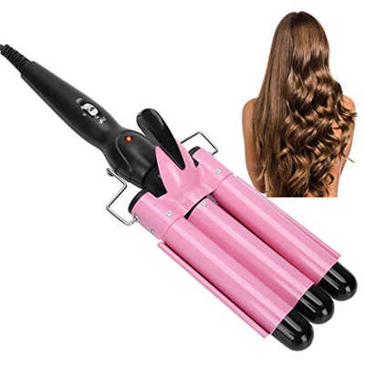 Pinzas Rizadoras Eléctrico, 3 Barriles 25 mm Rizador de Pelo Cerámica de la Turmalina de Rizador Iron Wave Curler para Cabello Profesional Multifunció