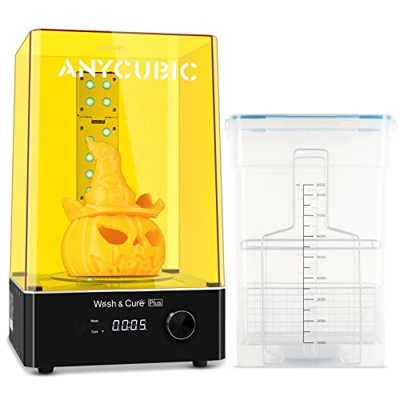 ANYCUBIC Wash and Cure Plus para impresora 3D de resina, máquina de lavado y curado 2 en 1 de gran tamaño para LCD, SLA, DLP, con luz de curado y lava