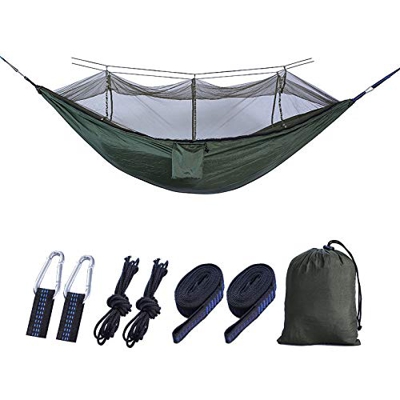Lawaia Viaje y Camping Hamaca, Mosquitero Hamaca, Hamaca para Acampar con mosquitera Hamaca para mochilero de Capa con Red para Insectos portátil Lige