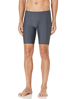 Amazon Essentials - Bañador de competición para hombre, Gris oscuro, US XS (EU XS)