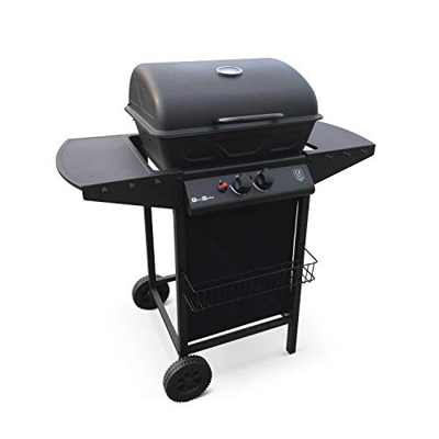Alice's Garden - Barbacoa de Gas, Cocina de Exterior, Negro, 2 quemadores - Aramis
