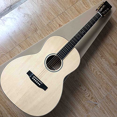 WANANNIGHT Guitarra electrica 39 Pulgadas All Solid Spruce Wood Top Abulone Inlay Binding Acoustic Guitarra Eléctrica (Color : Guitar, Size : 39 Inche