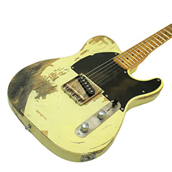 AMINIY Guitarra eléctrica Cadena acústica de Acero con Traje de tamaño Completo Fingerboard de Palisandro Guitarra eléctrica Envejecida características