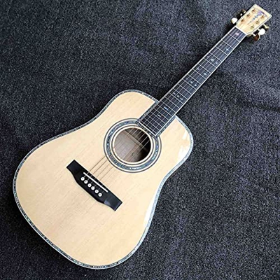 WANANNIGHT Guitarra electrica Guitarra Acústica De 36 Pulgadas All Sirk Wood Spruce Maple Binding Atrás Guitarra Acústica (Color : Guitar, Size : 36 I