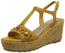 Marco Tozzi by Guido Maria Kretschmer 2-2-88304-26 Keilsandale, Sandalias con cua Mujer, Negro y Ocre, 36 EU características