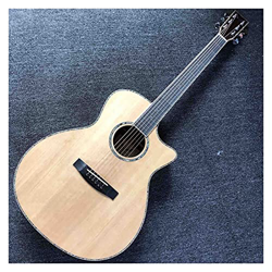 Guitarra electrica Top de abalzo sólido personalizado Top Encuadernación de arce de Rosewood A lado de la parte posterior Ebony Fingerboard Guitarra a características