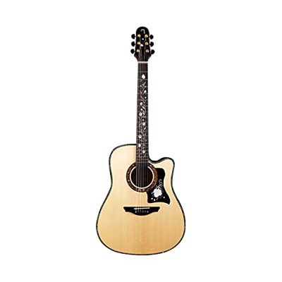 WANANNIGHT Guitarra electrica 40 Pulgadas M610C Guitarra acústica, Tapa sólida Sitika Spruce, diapasón de ébano, Guitarra acústica Profesional (Size :