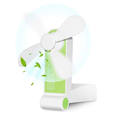 Bornran Mini Ventiladores de Mano Ventilador portátil USB con Batería Recargable Pequeños Ventilador de Bolsillo Ventilador Plegable de Viaje