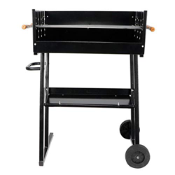 EBTOOLS - Barbacoa de carbón con ruedas con estante de almacenamiento, barbacoa de carbón, barbacoa, portátil, barbacoa de jardín, fácil de mover, col en oferta
