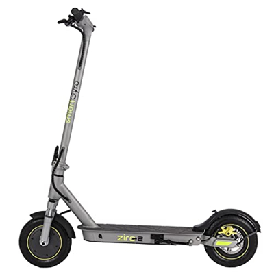 SmartGyro Ziro 2 - Patinete Eléctrico Scooter, Motor de 500W, App para SmartPhone, Suspensiones, Ruedas de 10" Neumáticas, Autonomía 25 Km, Plegable, 