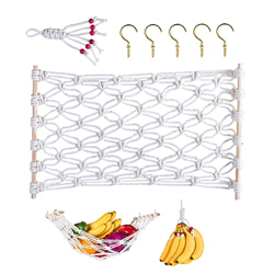 SunaOmni Hamaca De Fruta Colgante, Neta del Soporte De Frutas, Cesta De Frutas Colgantes Produce Hamaca Hamaca Hamaca Vegetal con Percha De Plátano pa características
