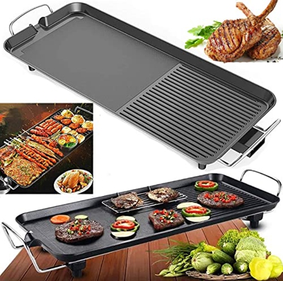 Barbacoa Uso Parrilla eléctrica Fácil de limpiar Parrilla de mesa sin humo Parrilla de mesa eléctrica de 1500 W para barbacoa interior al aire libre T