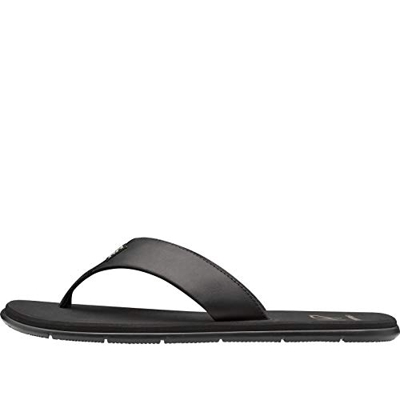 Helly Hansen Sandal, Sandalias de Punta Descubierta Hombre, Negro (Black/Fallen Rock), 44 EU