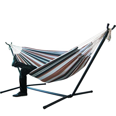 ERZU Hamaca para 2 personas | Hamaca doble brasileña portátil | Hamaca de lona resistente de 400 libras Hamaca suave y grande para patio trasero, porc