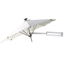 LIGUOYI Sombrilla Terraza Exterior 220cm/250cm Sombrilla Parasol para Jardín De Aluminio Telescópico Plegable Montaje En Pared, Sombrilla Parasol para características