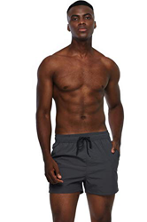 Arcweg Bañadores Hombres de Natación Pantalones Cortos de Playa Hombres Deportes Secado Rápido Ajustable Cómodo Actividad Acuáticos Gris Oscuro S características