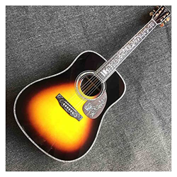 WANANNIGHT Guitarra electrica 41 Pulgadas All Solid Wood Binding Solid Rosewood Atrás Guitarra Acústica con 550A en oferta