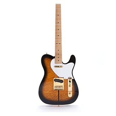 AMINIY Cadena de Acero acústico de Guitarra eléctrica Traje de Jazz de tamaño Completo con Pickup Producción clásica de Guitarra eléctrica de 6 Cuerda