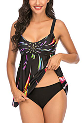 Tankinis Mujer Traje de Baño de Dos Piezas Conjunto Push up Bikini Playa Beachwear Multicolor M precio