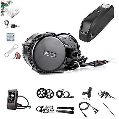 Bafang BBS01B 36V 350W Kit Mid Drive Juego de conversión de Bicicleta eléctrica Kit de Motor Central de Ebike sin o con Batería de Cuadro 10/15.6/19.2