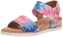 Skechers Women's BOBS Desert Kiss - Golden Flower Sandal, Pink/Multi, 6.5 características