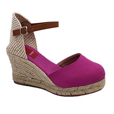PASARELA - Sandalias Cuña Esparto Buganvilla Mujer 623 Sintético Mujer Color: BUGANVILLA Talla: 38