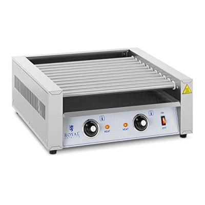 Royal Catering Asador de Salchichas Máquina para Perritos Calientes RC-HTR11WOC (Cantidad de varillas de calentamiento: 11, Temperatura: 0 - 230 °C)