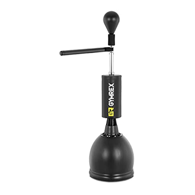 Gymrex Bola De Boxeo Pera De Entrenamiento GR-SB-02 (con Brazo Giratorio y Almohadilla de golpeo, Diámetro de 18 cm, Altura: 160 - 240 cm)