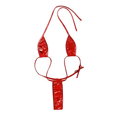 Agoky Mini Micro Bikini Sexy Mujeres Traje de Baño Una Pieza Verano Sujetador Push-up Acolchado con Tanga Bikini Playa Trajes Bañador Brillante Ropa I