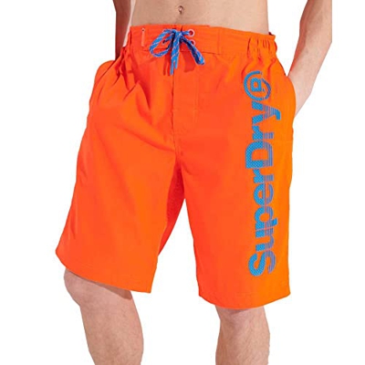 Superdry Classic Boardshort Bermudas, Naranja volcánico, XL para Hombre