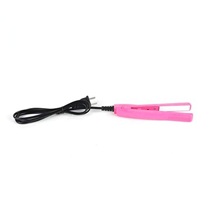 Mini plancha de pelo profesional Hierro Rosa Cerámica Pelos electrónicos Herramientas de peinado alisado Uso doméstico con color rosa - rosa