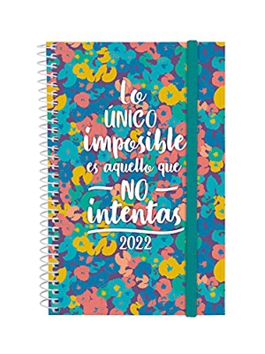 Finocam Espiral Design Collection Imposible - Agenda Enero 2022 - Diciembre 2022 (12 meses), Mediano - E5 - 117x181 mm, Imposible