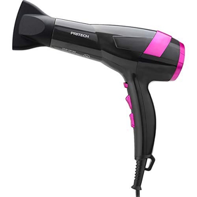 Secador de pelo profesional TC-2420 2000W Negro y Rosa