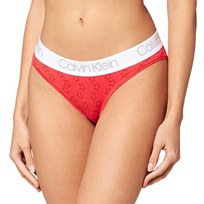 Calvin Klein Bikini Estilo Ropa Interior, Starlet_Strawberry Shake, S para Mujer