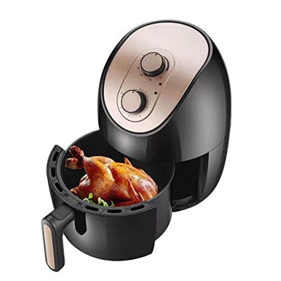 azorex Freidora de Aire 3.5L sin Aceite Control de Temperatura y Temporizador 1200W Caliente 80 a 200 °C (3.5L)