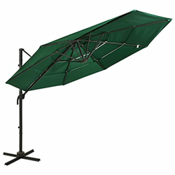 Imagen de Tidyard Sombrilla de 4 Niveles con Poste Parasol para Terraza Jardín Playa Balcón Piscina Patio Protector Solar de Aluminio Verde 3x3 m al mejor precio Tidyard Sombrilla de 4 Niveles con Poste Parasol para Terraza Jardín Playa Balcón Piscina Patio Protector Solar de Aluminio Verde 3x3 m características