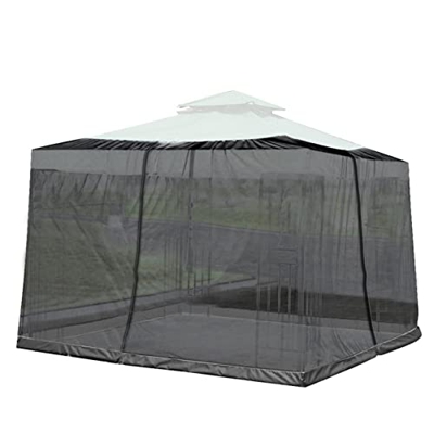 Red de para acampar - Red grande para sombrilla de patio - Recinto de malla de poliéster para exteriores con cremallera y cuerda ajustable, fácil de i