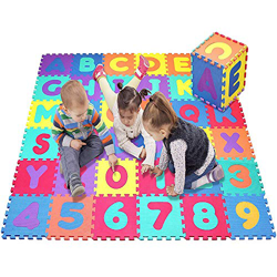 Star Ibaby Alfombra Puzzle Bebé 36 Piezas - 195x195 cm - Espuma XPE Ecologica - No tóxica - Modelo Letras/Numeros. precio
