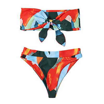 Bikinis brasileños Tanga Bikinis Mujer 2021 Sexy Traje de baño Mujer Dos Piezas Bañador Estampado de Bañador con Espalda Descubierta