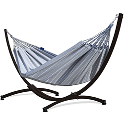 Potenza Hamaca de exterior con estructura para 2 personas, de algodón, tamaño XXL, 220 x 160 cm, 220 kg, estructura de hamaca de 220 kg, resistente a  precio