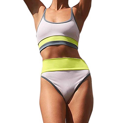 DURINM Traje de Baño Bikini Mujer Sujetador Push-up Sexy Traje de Baño de Dos Piezas Bohemio BañAdores Tops y Braguitas