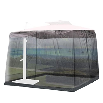 XZMAN Recinto de Malla para Exteriores, Malla de poliéster Ajustable para, Malla Grande para Colgar sombrillas de Patio con Puerta con Cremallera, Cor