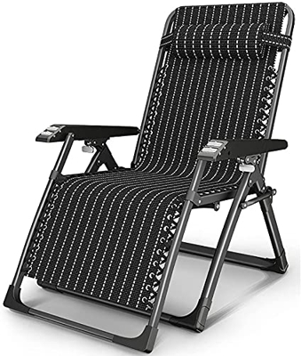 JYHZ Zero Gravity Silla reclinable plegable para exteriores, con reposabrazos de masaje, tumbona para jardín y campamento al aire libre, A (color: A)