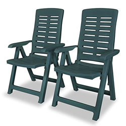 GOTOTOP 2 Sillas de Jardín Plegables 60 X 61 X 108 Cm Sillas Reclinables de Exterior en Plástico Verde características